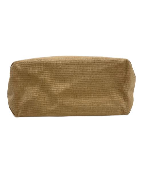 maison kitsune（メゾンキツネ）MAISON KITSUNE (メゾンキツネ) キャンバスハンドバッグ ベージュの古着・服飾アイテム