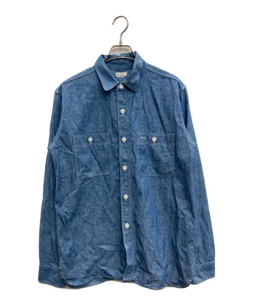 WAREHOUSE（ウエアハウス）WAREHOUSE (ウエアハウス) ワークシャツ ブルー サイズ:40の古着・服飾アイテム