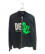 DIESELディーゼル）の古着「ニット切替ジャケット」｜ブラック