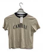 BABYLONEバビロン）の古着「CAMILLEバイカラーTシャツ」｜ベージュ