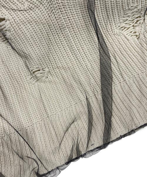 PRANK PROJECT（プランクプロジェクト）PRANK PROJECT (プランクプロジェクト) Tulle Gathered Crushed Knit Vest ベージュ サイズ:FREEの古着・服飾アイテム