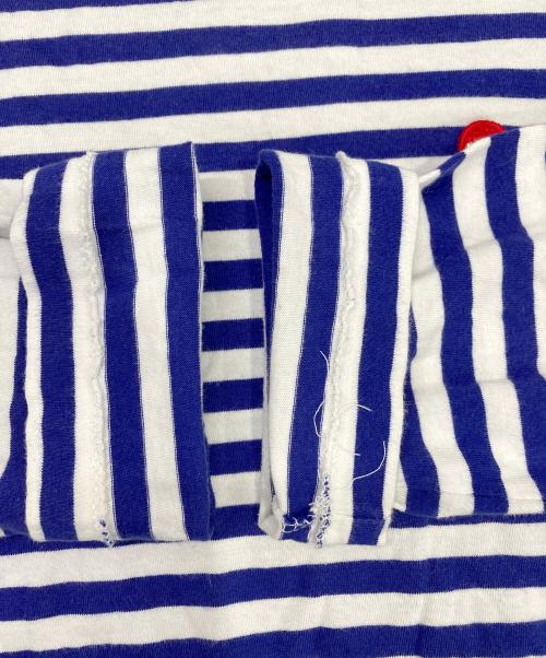 PLAY COMME des GARCONS（プレイコムデギャルソン）PLAY COMME des GARCONS (プレイ コムデギャルソン) ボーダーカットソー ブルー サイズ:Sの古着・服飾アイテム