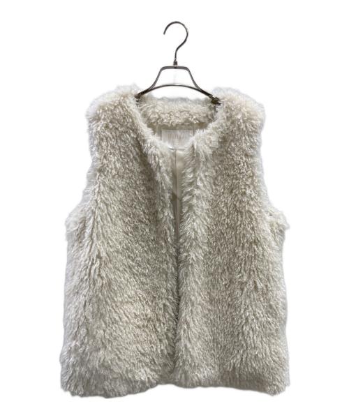 BALLSEY（ボールジィ）BALLSEY (ボールジィ) プードルファークルーネックジレ アイボリー サイズ:Sの古着・服飾アイテム