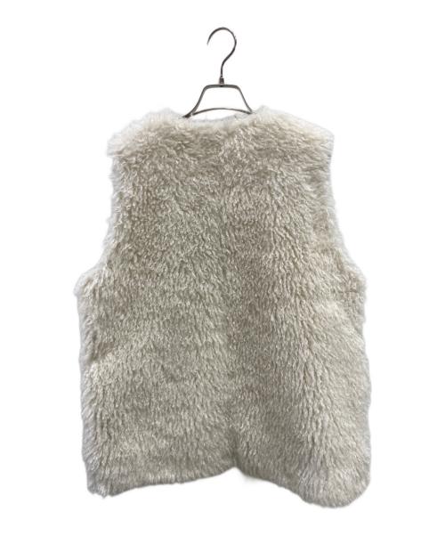 BALLSEY（ボールジィ）BALLSEY (ボールジィ) プードルファークルーネックジレ アイボリー サイズ:Sの古着・服飾アイテム