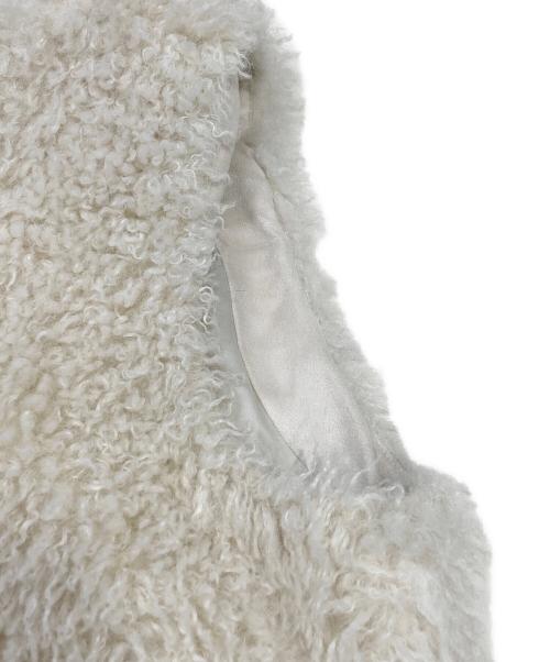 BALLSEY（ボールジィ）BALLSEY (ボールジィ) プードルファークルーネックジレ アイボリー サイズ:Sの古着・服飾アイテム