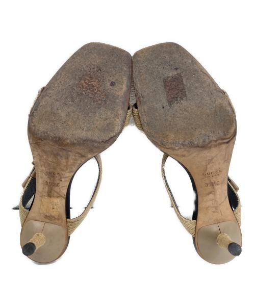 GUCCI（グッチ）GUCCI (グッチ) ヒールサンダル ブラック サイズ:391/2の古着・服飾アイテム