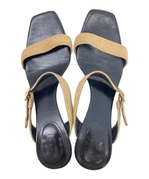 GUCCI（グッチ）GUCCI (グッチ) ヒールサンダル ブラック サイズ:391/2の古着・服飾アイテム
