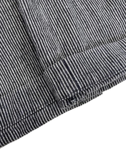 prit（プリット）prit (プリット) リネン混ストライプパンツ グレー サイズ:表記無しの古着・服飾アイテム