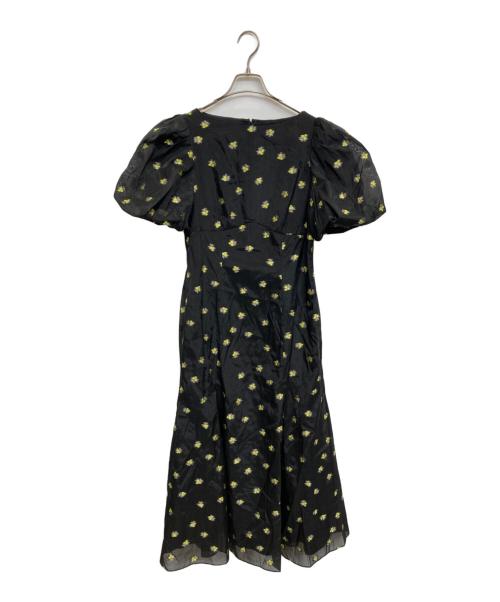 CELFORD（セルフォード）CELFORD (セルフォード) フラワージャガード裾フレアワンピース ブラック サイズ:38の古着・服飾アイテム