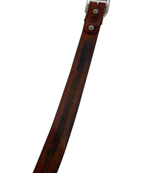 IDAHO LEATHER（アイダホレザー）IDAHO LEATHER (アイダホレザー) レザーベルト ブラウンの古着・服飾アイテム