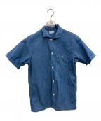 WAREHOUSEウエアハウス）の古着「杢シャンブレーオープンカラーシャツ」｜インディゴ