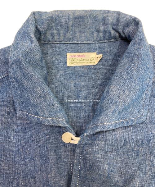 WAREHOUSE（ウエアハウス）WAREHOUSE (ウエアハウス) 杢シャンブレーオープンカラーシャツ インディゴ サイズ:38の古着・服飾アイテム