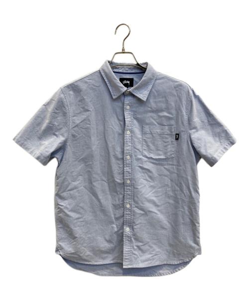 stussy（ステューシー）stussy (ステューシー) 半袖オックスフォードシャツ ブルー サイズ:Mの古着・服飾アイテム