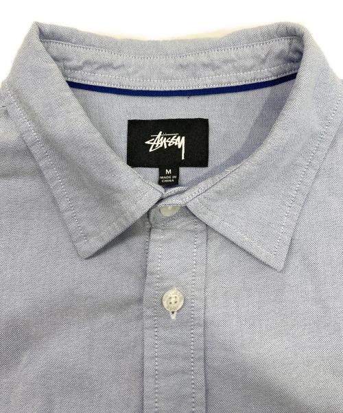 stussy（ステューシー）stussy (ステューシー) 半袖オックスフォードシャツ ブルー サイズ:Mの古着・服飾アイテム