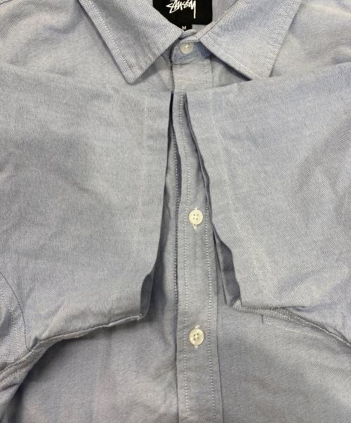 stussy（ステューシー）stussy (ステューシー) 半袖オックスフォードシャツ ブルー サイズ:Mの古着・服飾アイテム