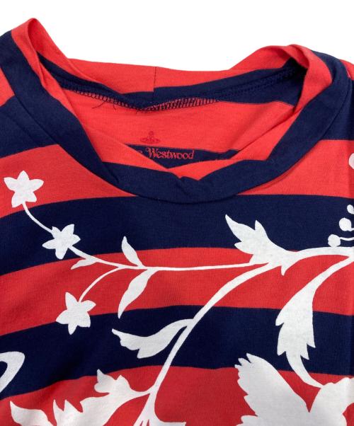 Vivienne Westwood RED LABEL（ヴィヴィアンウエストウッドレッドレーベル）Vivienne Westwood RED LABEL (ヴィヴィアンウエストウッドレッドレーベル) ノースリーブカットソー ネイビー×レッド サイズ:2の古着・服飾アイテム