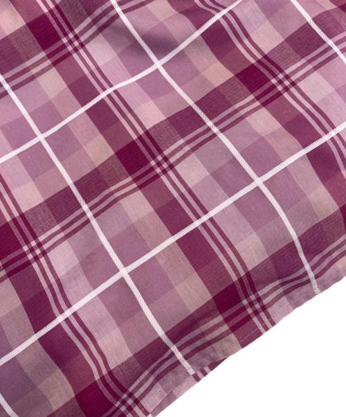BLUE LABEL CRESTBRIDGE（ブルーレーベルクレストブリッジ）BLUE LABEL CRESTBRIDGE (ブルーレーベルクレストブリッジ) クレストブリッジ タータンチェックニットコンビドレス ピンク サイズ:38の古着・服飾アイテム