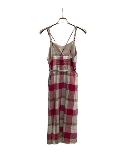 BLUE LABEL CRESTBRIDGE（ブルーレーベルクレストブリッジ）BLUE LABEL CRESTBRIDGE (ブルーレーベルクレストブリッジ) クレストブリッジ チェックソフティーボイル キャミワンピース ピンク サイズ:36の古着・服飾アイテム