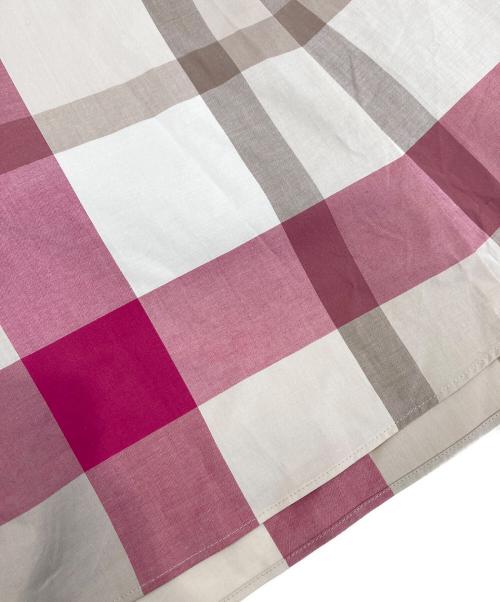 BLUE LABEL CRESTBRIDGE（ブルーレーベルクレストブリッジ）BLUE LABEL CRESTBRIDGE (ブルーレーベルクレストブリッジ) クレストブリッジ チェックソフティーボイル キャミワンピース ピンク サイズ:36の古着・服飾アイテム