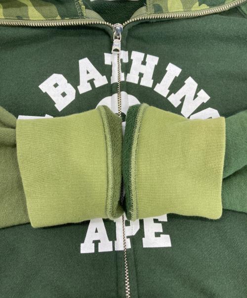 A BATHING APE（ア ベイシング エイプ）A BATHING APE (ア ベイシング エイプ) COLOR CAMO RELAXED FIT FULL ZIP HOODIE グリーン サイズ:Lの古着・服飾アイテム