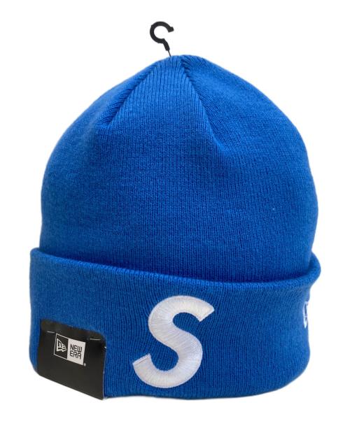 New Era（ニューエラ）New Era (ニューエラ) SUPREME (シュプリーム) S Logo Beanie ブルーの古着・服飾アイテム