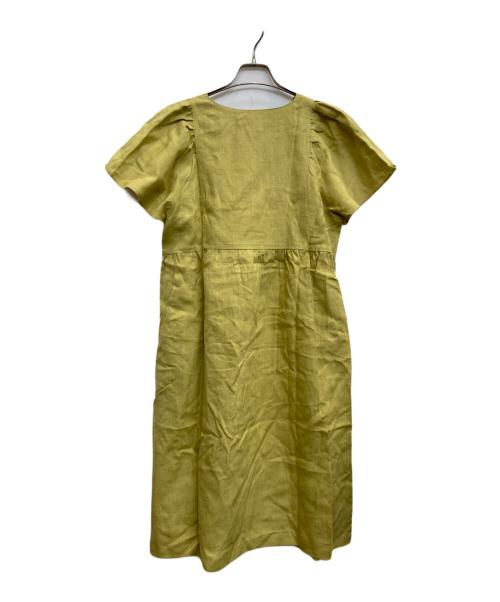 si-si-si comfort（スースースーコンフォート）si-si-si comfort (スースースーコンフォート) リネンワンピース イエロー サイズ:38 未使用品の古着・服飾アイテム