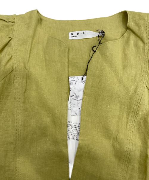 si-si-si comfort（スースースーコンフォート）si-si-si comfort (スースースーコンフォート) リネンワンピース イエロー サイズ:38 未使用品の古着・服飾アイテム