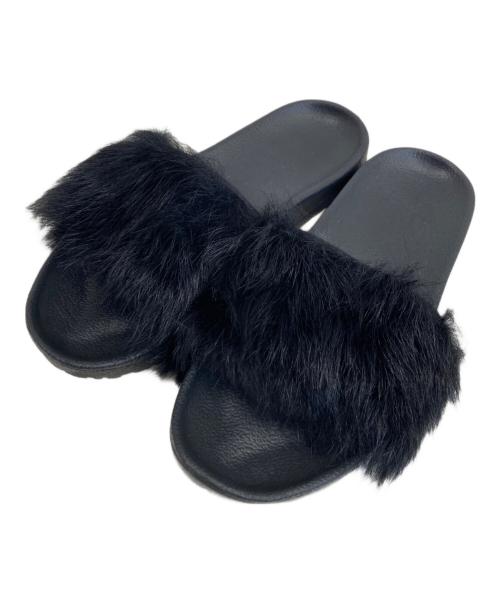 UGG（アグ）UGG (アグ) ファーサンダル ブラック サイズ:24㎝の古着・服飾アイテム