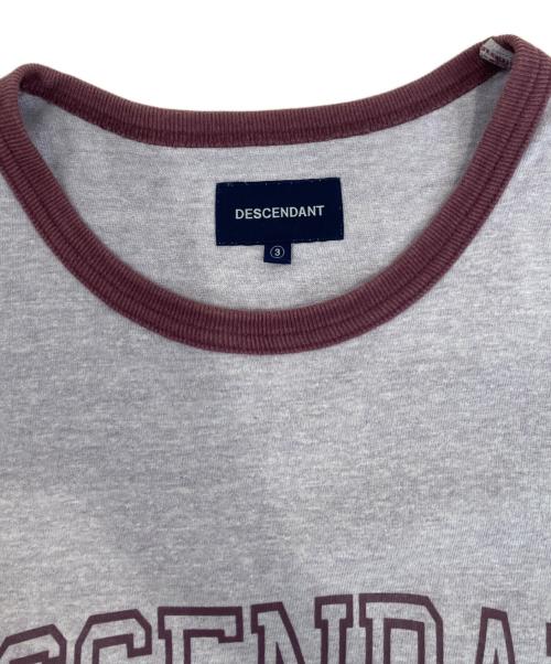 DESCENDANT（ディセンダント）DESCENDANT (ディセンダント) リンガーTシャツ パープル サイズ:3の古着・服飾アイテム