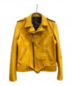 Schottショット）の古着「レザージャケット」｜イエロー