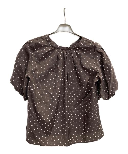 BALLSEY（ボールジィ）BALLSEY (ボールジィ) 半袖ブラウス ブラウン サイズ:36 未使用品の古着・服飾アイテム