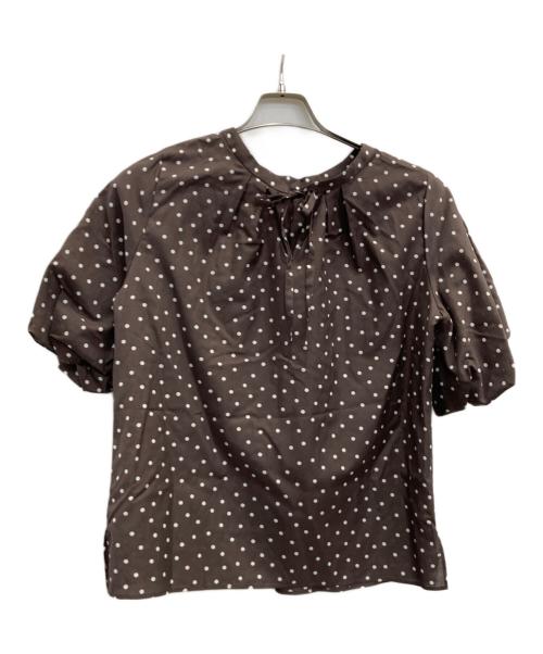 BALLSEY（ボールジィ）BALLSEY (ボールジィ) 半袖ブラウス ブラウン サイズ:36 未使用品の古着・服飾アイテム