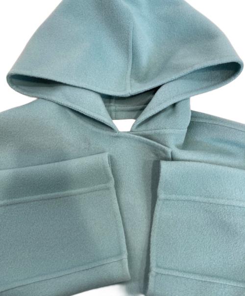 BALLSEY（ボールジィ）BALLSEY (ボールジィ) プレミアムウールリバー フーデッドショートコート ブルー サイズ:36の古着・服飾アイテム