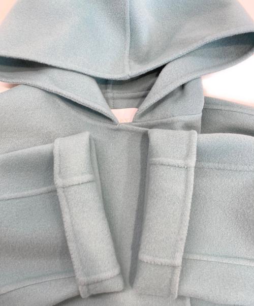 BALLSEY（ボールジィ）BALLSEY (ボールジィ) プレミアムウールリバー フーデッドショートコート ブルー サイズ:36の古着・服飾アイテム