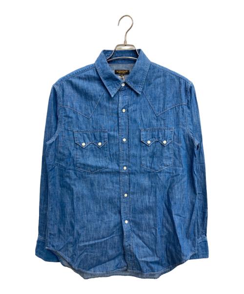 A vontade（アボンタージ）A vontade (アボンタージ) Lax Western Shirts インディゴ サイズ:Mの古着・服飾アイテム