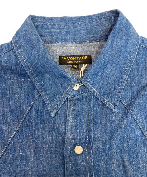 A vontade（アボンタージ）A vontade (アボンタージ) Lax Western Shirts インディゴ サイズ:Mの古着・服飾アイテム