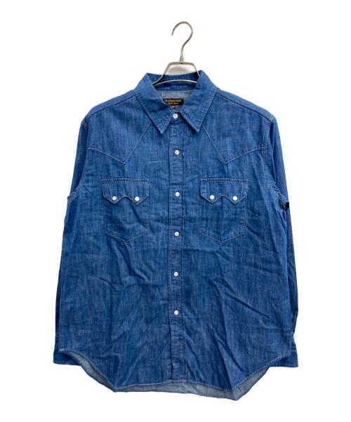 A vontade（アボンタージ）A vontade (アボンタージ) Lax Western Shirts インディゴ サイズ:Mの古着・服飾アイテム