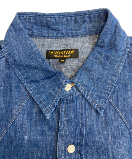 A vontade（アボンタージ）A vontade (アボンタージ) Lax Western Shirts インディゴ サイズ:Mの古着・服飾アイテム