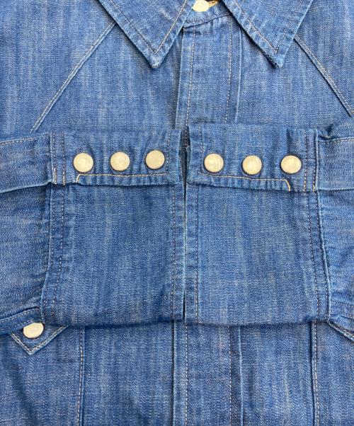 A vontade（アボンタージ）A vontade (アボンタージ) Lax Western Shirts インディゴ サイズ:Mの古着・服飾アイテム