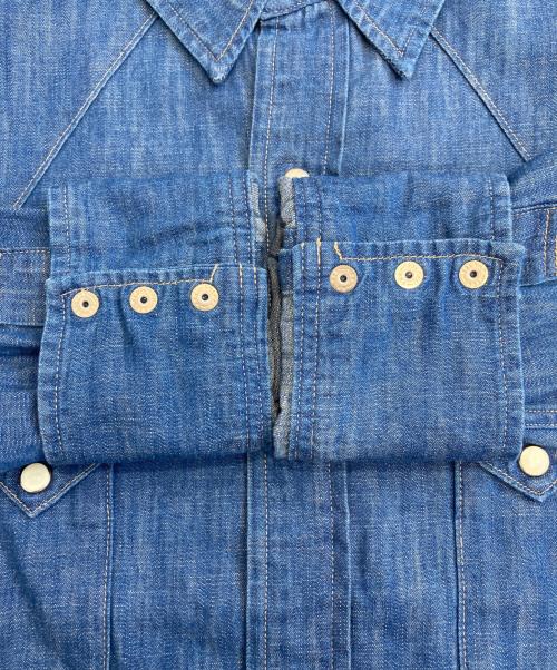 A vontade（アボンタージ）A vontade (アボンタージ) Lax Western Shirts インディゴ サイズ:Mの古着・服飾アイテム