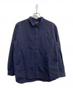 A vontadeアボンタージ）の古着「リネン混サイドポケットシャツ」｜ネイビー