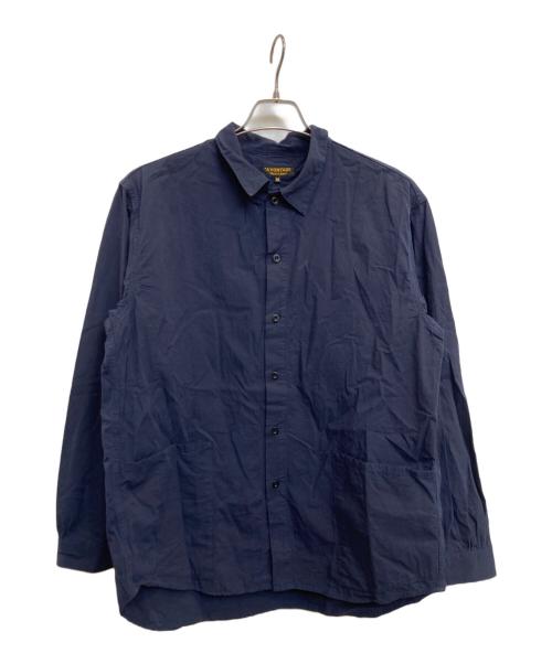 A vontade（アボンタージ）A vontade (アボンタージ) リネン混サイドポケットシャツ ネイビー サイズ:Mの古着・服飾アイテム