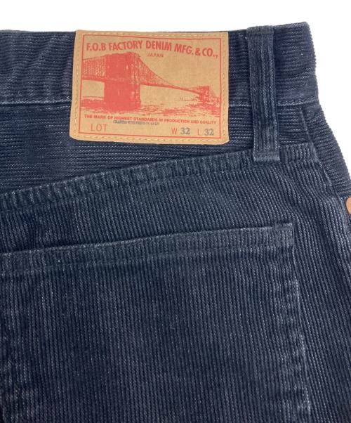 F.O.B FACTORY（エフオービー ファクトリー）F.O.B FACTORY (エフオービー ファクトリー) コーデュロイ 5ポケットパンツ ブラック サイズ:W32L32の古着・服飾アイテム