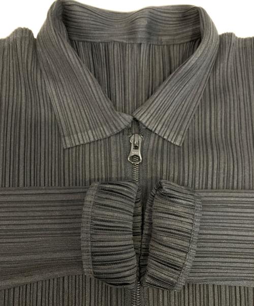 PLEATS PLEASE（プリーツプリーズ）PLEATS PLEASE (プリーツプリーズ) プリーツジップジャケット ブラック サイズ:3の古着・服飾アイテム