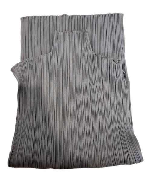 PLEATS PLEASE（プリーツプリーズ）PLEATS PLEASE (プリーツプリーズ) ノースリーブプリーツカットソー グレー サイズ:4の古着・服飾アイテム