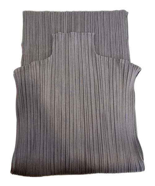 PLEATS PLEASE（プリーツプリーズ）PLEATS PLEASE (プリーツプリーズ) ノースリーブプリーツカットソー グレー サイズ:4の古着・服飾アイテム