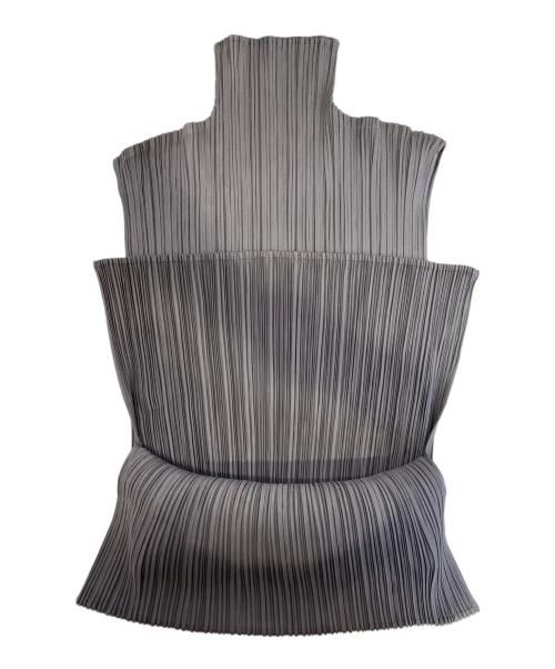 PLEATS PLEASE（プリーツプリーズ）PLEATS PLEASE (プリーツプリーズ) ノースリーブプリーツカットソー グレー サイズ:4の古着・服飾アイテム