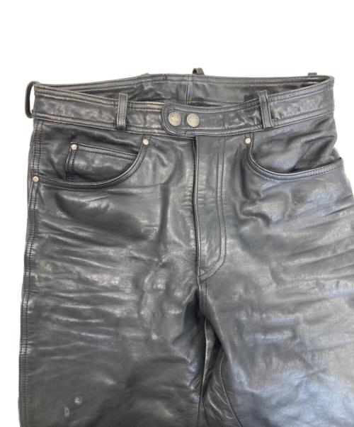 HARLEY-DAVIDSON（ハーレーダビッドソン）HARLEY-DAVIDSON (ハーレーダビッドソン) レザーパンツ ブラック サイズ:81㎝(W32)の古着・服飾アイテム