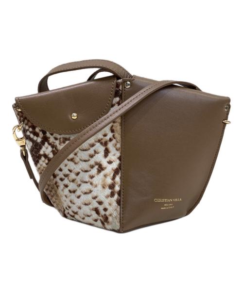 CHRISTIAN VILLA（クリスチャンヴィラ）CHRISTIAN VILLA (クリスチャンヴィラ) ハンドバッグ ベージュの古着・服飾アイテム