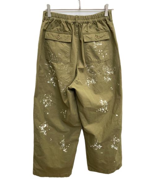 Loungedress（ラウンジドレス）Loungedress (ラウンジドレス) ペイントベイカーパンツ オリーブ サイズ:Mの古着・服飾アイテム
